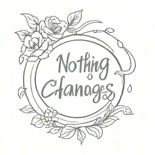 Nothing Changes if Nothing Changes tattoo design idea