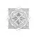 a square that doesn't fit a circle tattoo design idea