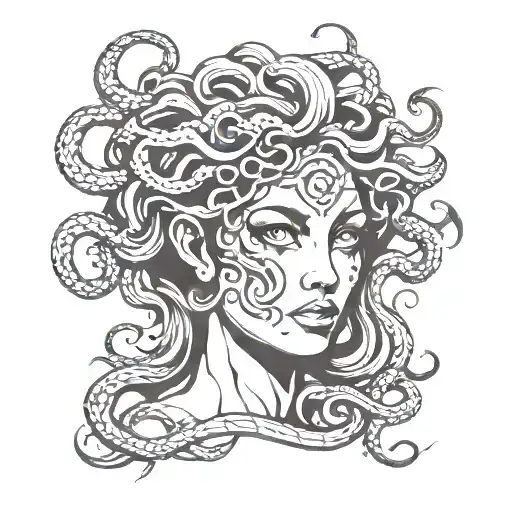 medusa head tattoo design idea