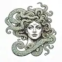 medusa head tattoo design idea