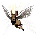 boar with wings tattoo design idea