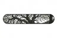 Blackout tree roots tattoo design idea