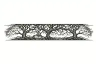 Blackout tree roots tattoo design idea