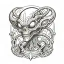 Alien tattoo design idea