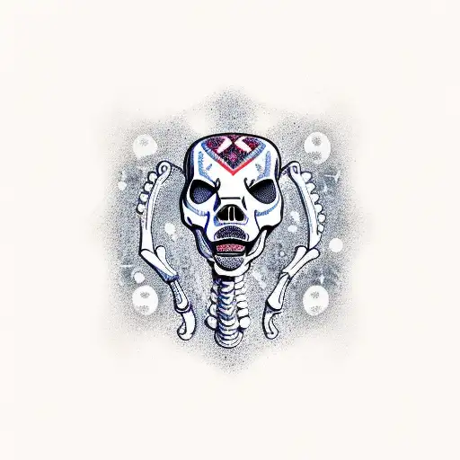 skeleton dog tattoo design idea