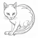 black and white cat side ways with one front paw around an arm tattoo design idea