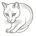 black and white cat side ways with one front paw around an arm tattoo design idea