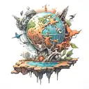 World Tech  tattoo design idea