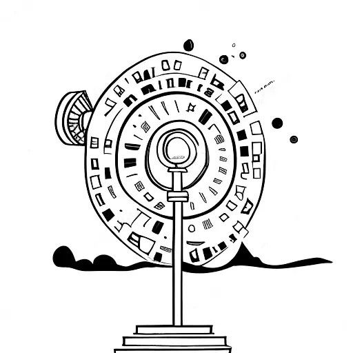 water Well with book instead of bucket tattoo design idea