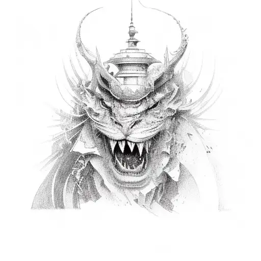 A well tattoo design idea