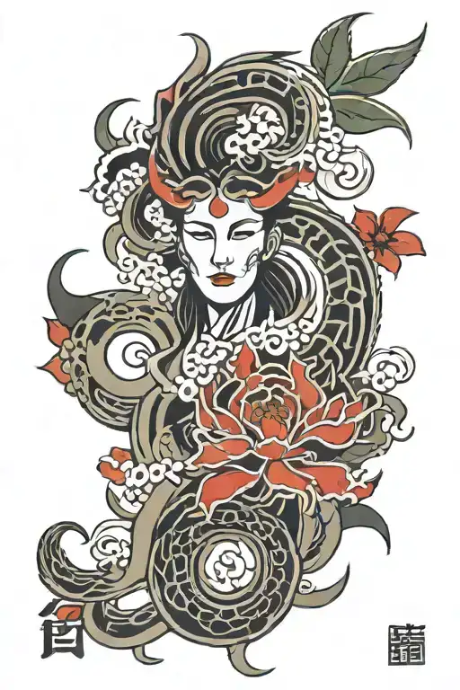 japanese word ikegai tattoo design idea