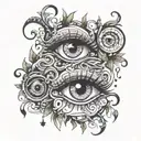 many eyes tattoo design idea