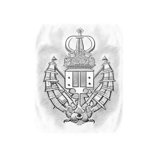 Austrian Croatian Flag tattoo design idea