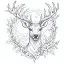 deer tattoo design idea