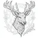 deer tattoo design idea