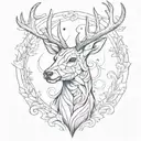 deer tattoo design idea