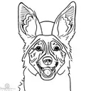 border collie ears  tattoo design idea