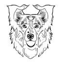 border collie ears  tattoo design idea