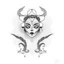 siren tattoo design idea
