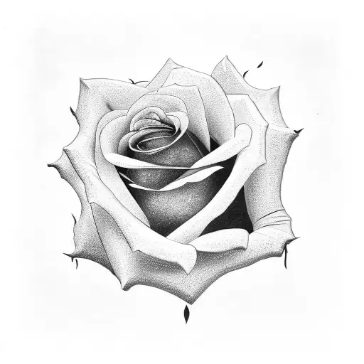 rose that grew from concrete tattoo design idea