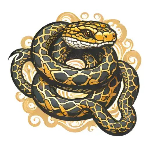 oroborous snake figure 8  tattoo design idea