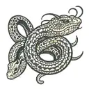 oroborous snake figure 8 tattoo design idea