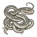 oroborous snake figure 8 tattoo design idea