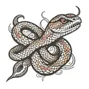 oroborous snake figure 8 tattoo design idea