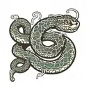oroborous snake figure 8 tattoo design idea