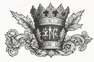 Fermin signature with crown  tattoo design idea