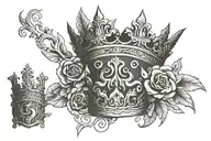Fermin signature with crown  tattoo design idea