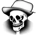 skeleton wearing a sombrerro, driving a convertible tattoo design idea