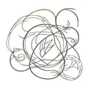 A tattoo design featuring all four elements from Avatar (fire, earth, water, wind) intertwined in a dynamic composition tattoo design idea