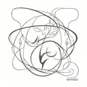 A tattoo design featuring all four elements from Avatar (fire, earth, water, wind) intertwined in a dynamic composition tattoo design idea