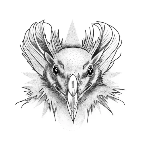 raven rat hybrid tattoo design idea