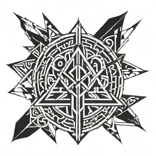 norse runes tattoo design idea