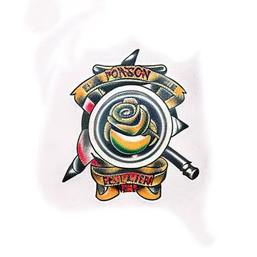 poison bottle  tattoo design idea