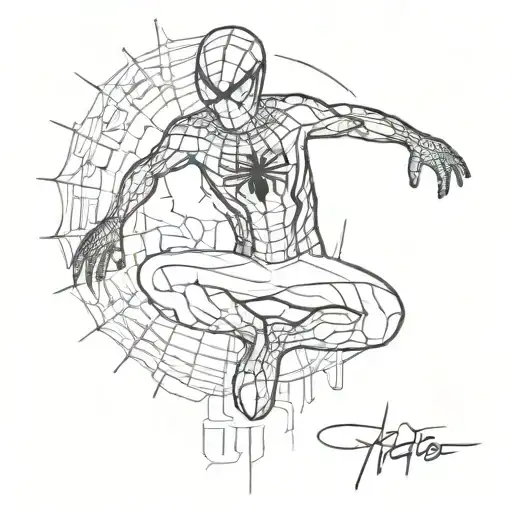 give me a tattoo design featuring a symbol from Miles Morales' Spiderman tattoo design idea