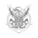 zen dragon aries tattoo design idea
