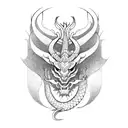 zen dragon aries tattoo design idea