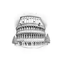Rome building tattoo design idea