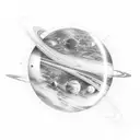 Solar planets around earth  tattoo design idea