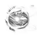 Solar planets around earth  tattoo design idea