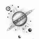 Solar planets  tattoo design idea