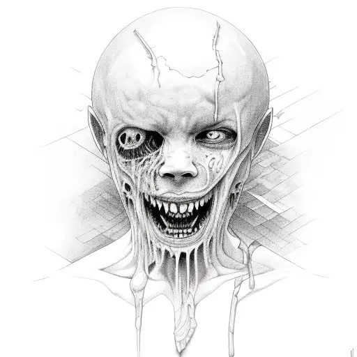 young man ripping the body skin screaming to escape  tattoo design idea