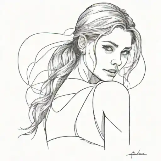 actress Anna de Armas in Japanese style tattoo tattoo design idea