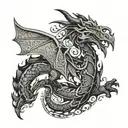 nordic dragon tattoo design idea