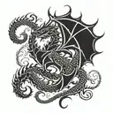nordic dragon tattoo design idea