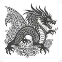 nordic dragon tattoo design idea