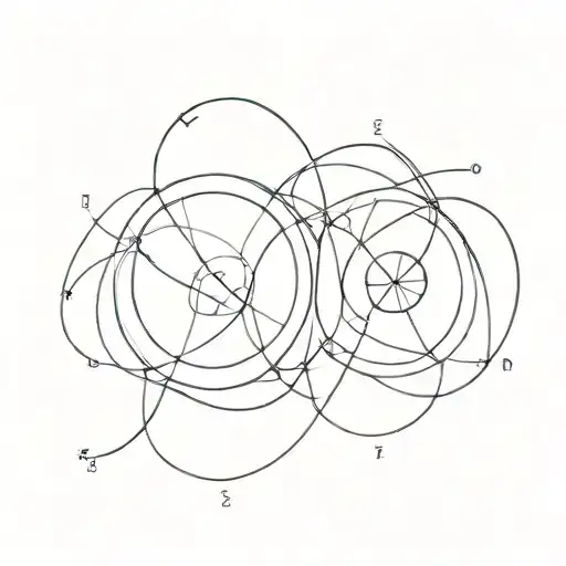 single line diagram of EOM tattoo design idea